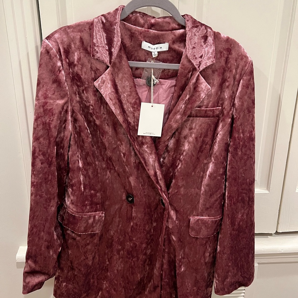 Pink Velvet Blazer